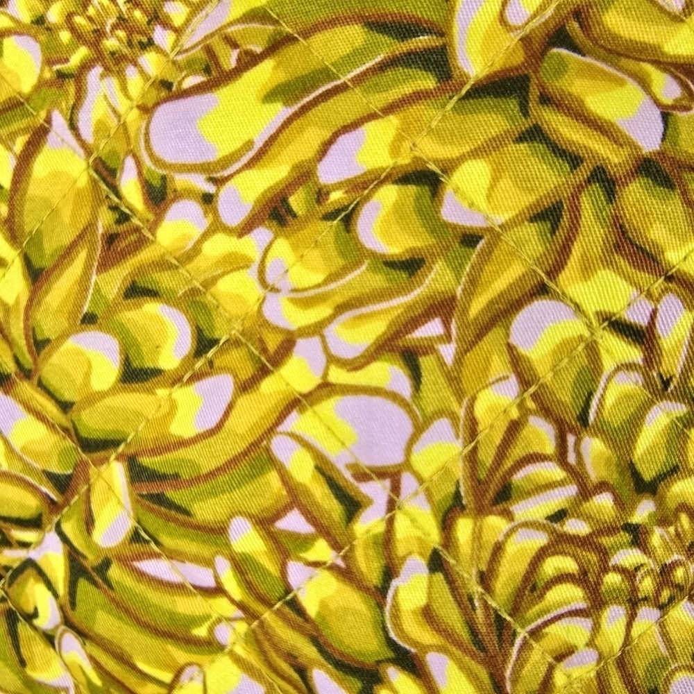 Kika Vargas Floral Yellow Women's Jacket Button Up Lined Size XS Whimsy Colorful - Picture 10 of 13
